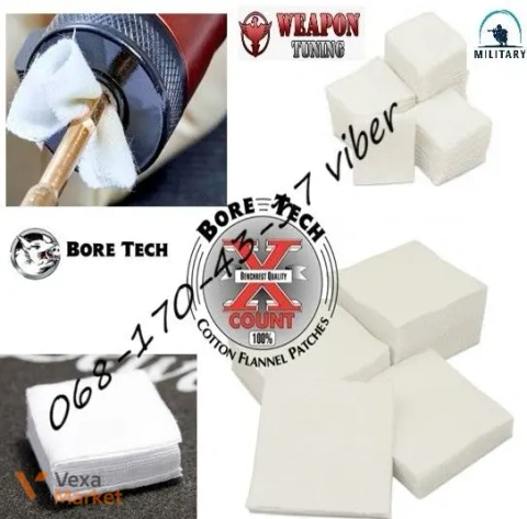 Патчі для чищення зброї Bore Tech Cotton Flannel Patches