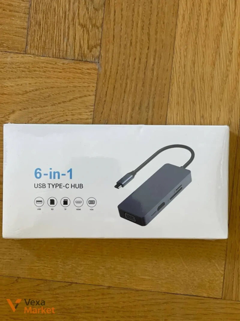 Перехідник USB Type-C HUB 6-в-1