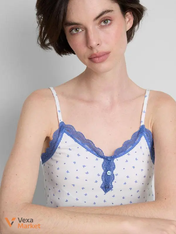 Піжама жіноча від Primark біла в синій горошок розмір XS — фото 3