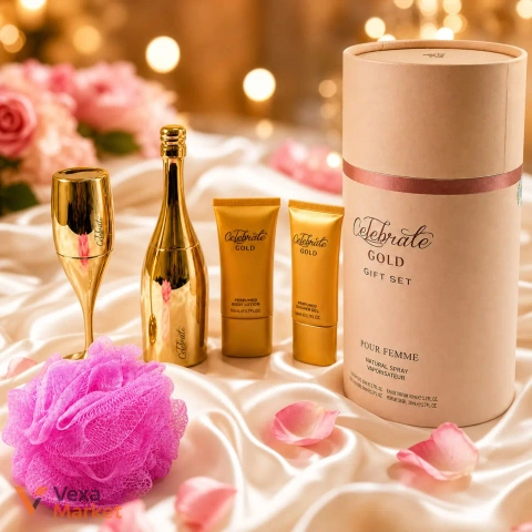 Подарунковий набір парфумерії та догляду за тілом Celebrate Gold GIFT SET POUR FEMME