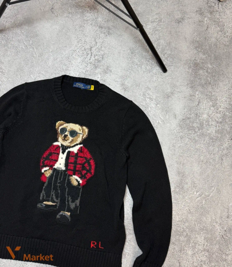 Polo Ralph Lauren Bear Світшот чоловічий чорний розмір S — фото 2