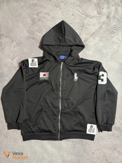 Polo Ralph Lauren Zip-Up Hoodie Black