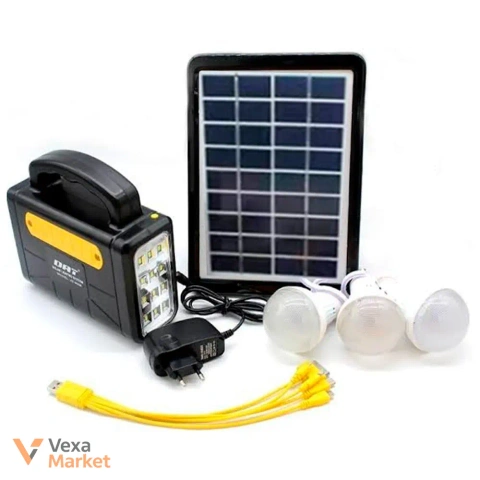 Портативна сонячна система освітлення з трьома лампами та USB Solar Power Light System AT-9006A