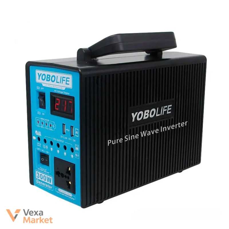 Портативна зарядна станція YOBOlife LM-9300 300W з сонячними панелями та лампочками — фото 2