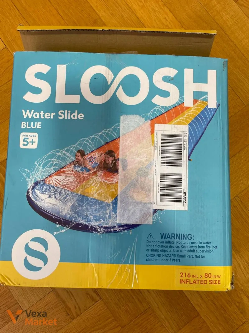 Потрійна водна гірка Sloosh 5,5м*2м з 3 дошками — фото 4