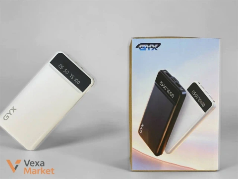 Повербанк GYX 10 000 mAh з LED-дисплеєм та ліхтариком