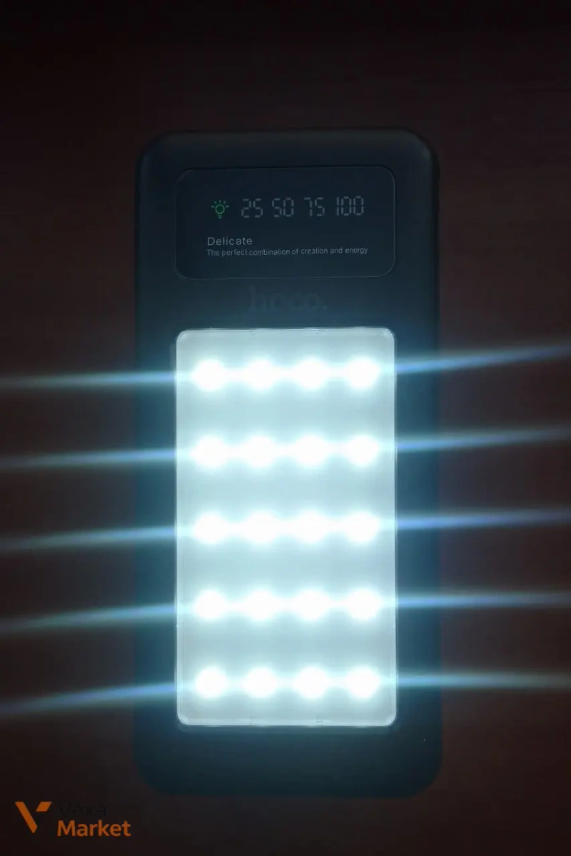 Повербанк Hoco DB120 120000mAh 22.5W з ліхтарем та дисплеєм — фото 2