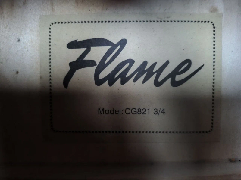 Классическая гитара "Flame CG821 3/4" белая — фото 3