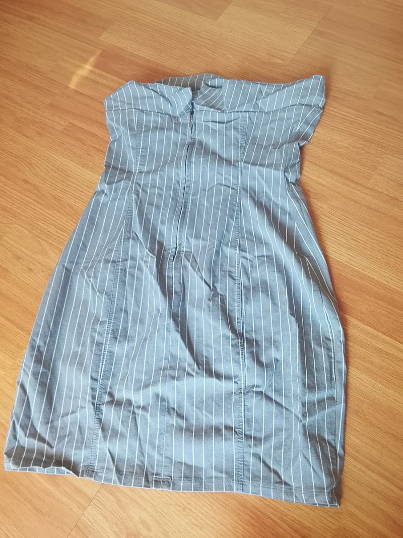 Нова коротка сукня-бандо в смужку H&M Divided + подарунок! — фото 3