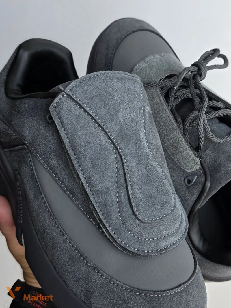 Raf Simons Antei Graphite шкіряні замшеві кросівки — фото 6