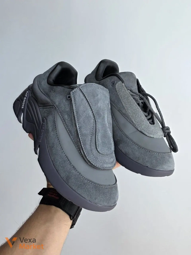 Raf Simons Antei Graphite шкіряні замшеві кросівки — фото 8