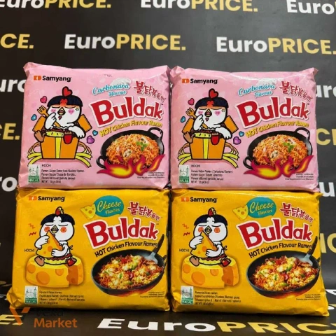 Рамен Samyang Buldak Carbonara/Cheese Hot Chicken Flavour Ramen 700г