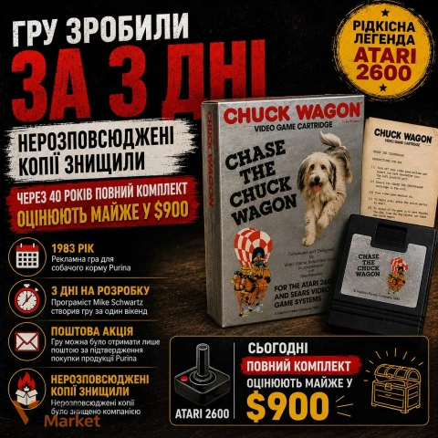 Рідкісна гра Atari 2600 Chase the Chuck Wagon