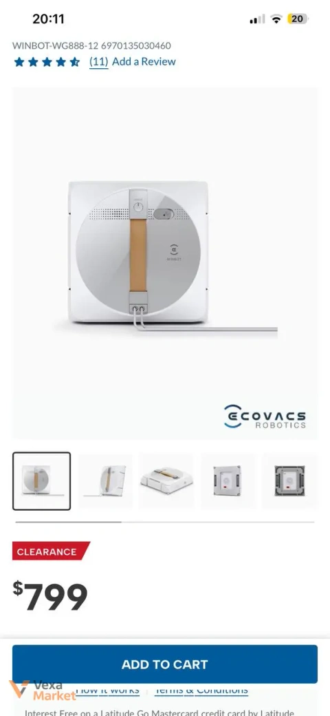 Роботизований мийник вікон Ecovacs Winbot W1 Pro