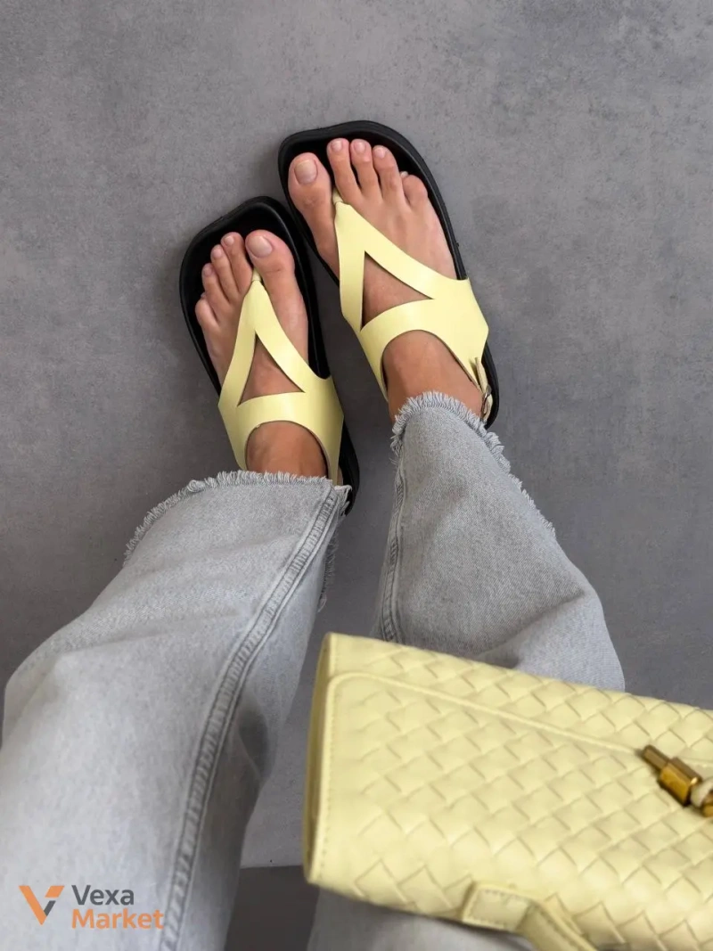 Сандалі barefoot ніжно-жовті натуральна шкіра Україна — фото 2