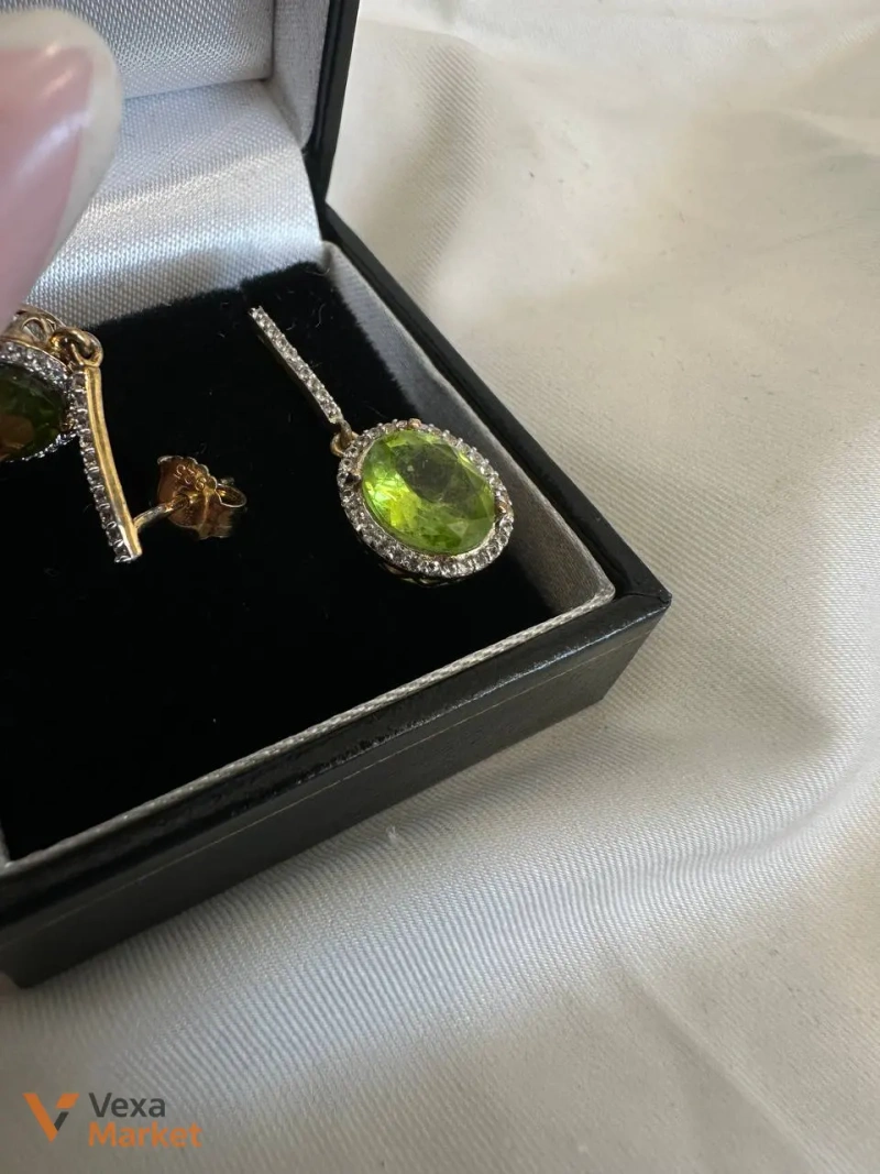 Серебряные серьги 925 пробы с золотым покрытием 18 карат — фото 3