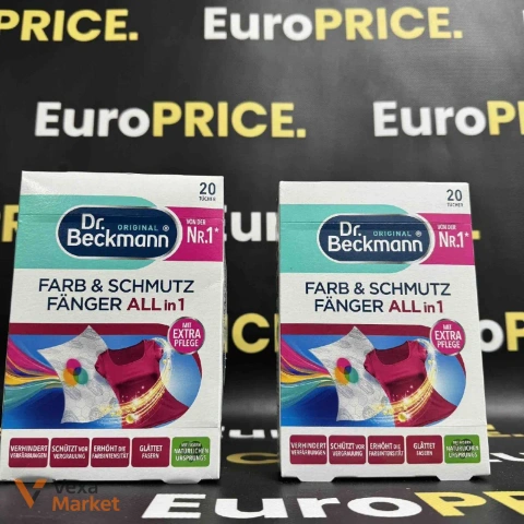 Серветки для захисту кольору та від вицвітання Dr. Beckmann "Farb & Schmutz Fänger ALL in 1" (20 шт.)