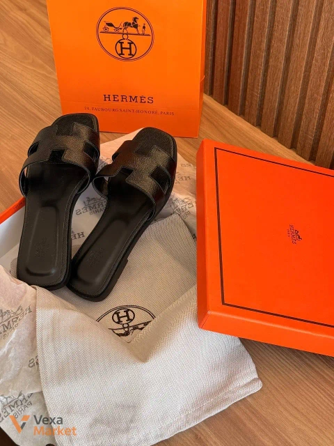 Шльопанці Hermès жіночі чорні