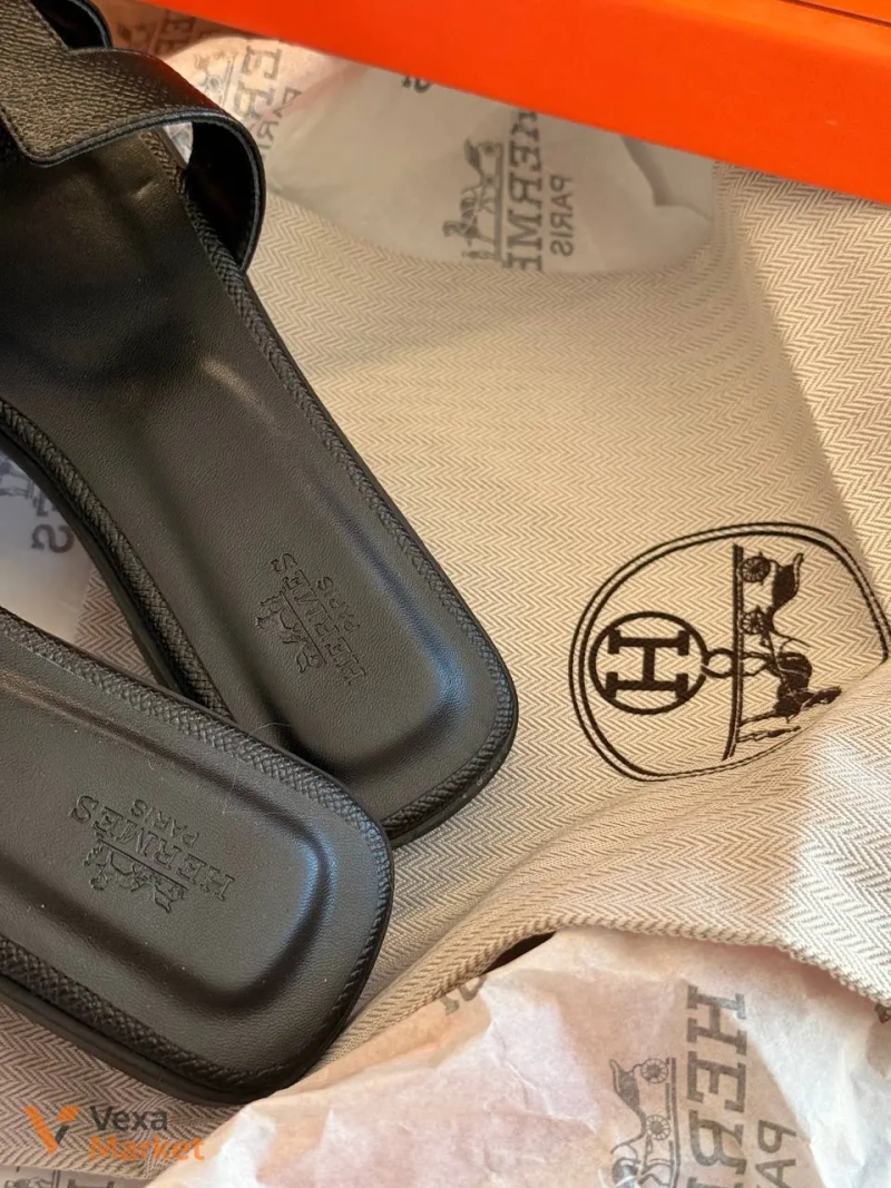 Шльопанці Hermès жіночі чорні — фото 3