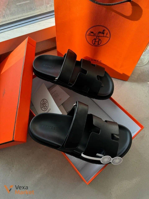 Шльопанці Hermes чорні