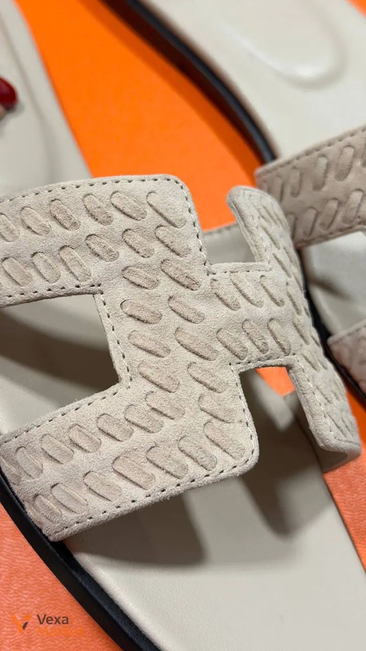 Шльопанці Hermes шкіряні бежеві 40/1 — фото 4