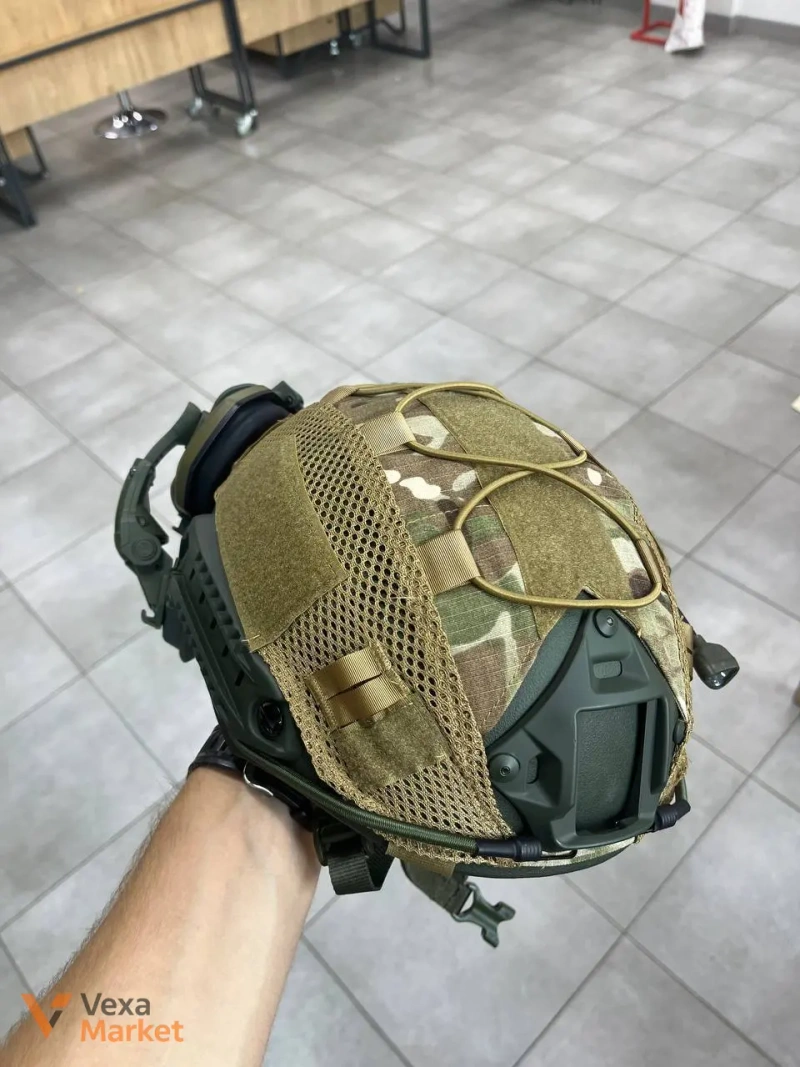 Шолом FAST NIJ IIIA чорний/койот/олива розмір 52-60 — фото 2