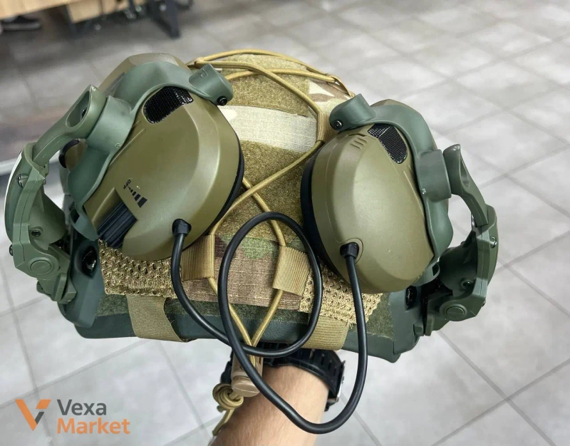 Шолом FAST NIJ IIIA чорний/койот/олива розмір 52-60 — фото 4