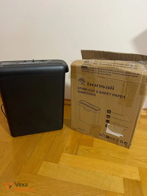 Шредер Bonsaii Strip-Cut 6-Sheet Paper Shredder S123-A