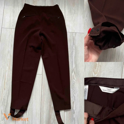 Штани Marks & Spencer коричневі розмір S