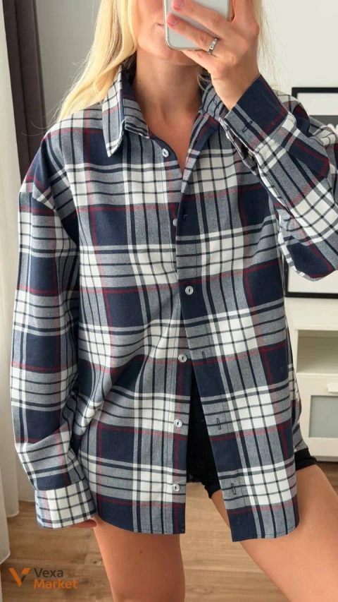 Сорочка Oversized з фланелі 100% бавовна
