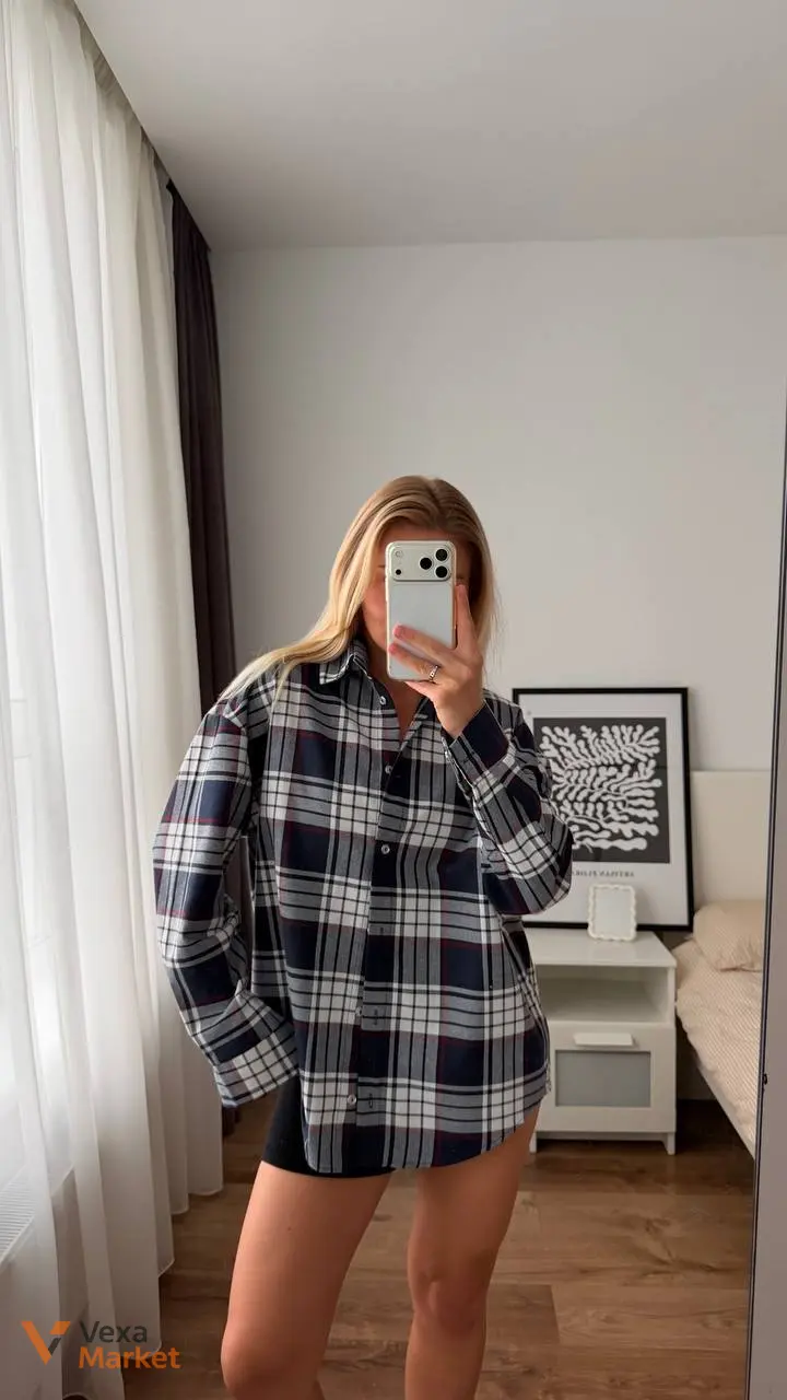 Сорочка Oversized з фланелі 100% бавовна — фото 3
