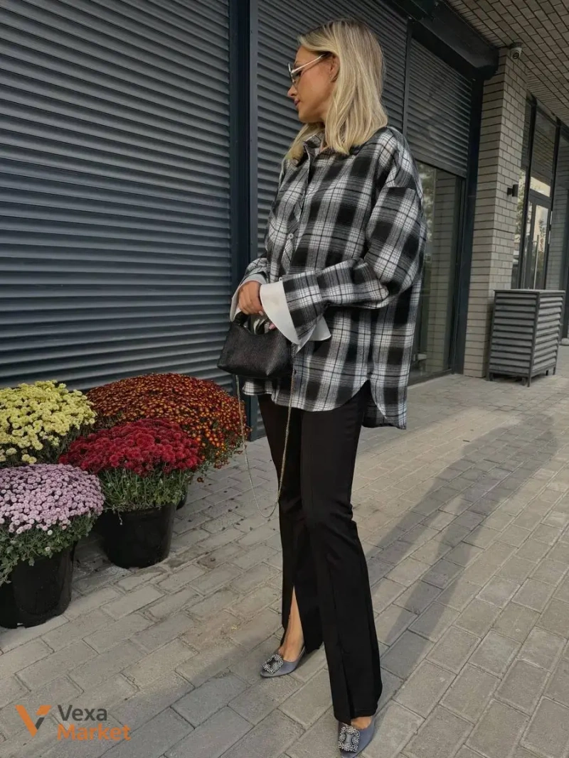 Сорочка в клітинку з фланелі — фото 3