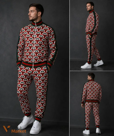 Спортивний костюм Gucci x Adidas червоний