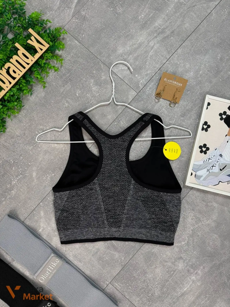 Спортивний топ M & S сірий меланж EUR XL / 50 — фото 3