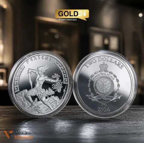 Срібна монета "Персей" Ніуе 2024, 31.1 г, 999 проба