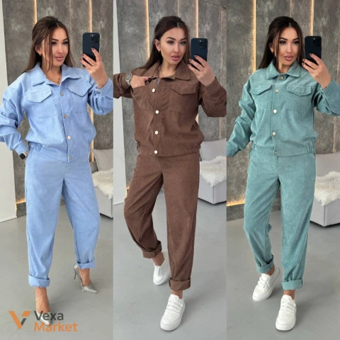 Стильний вельветовий костюм Модель 015 1451