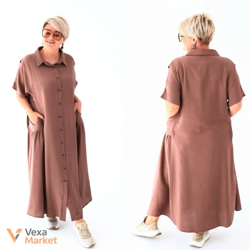 Сукня в стилі бохо з льону преміум якості, арт. 0208265, модель 212 — фото 5