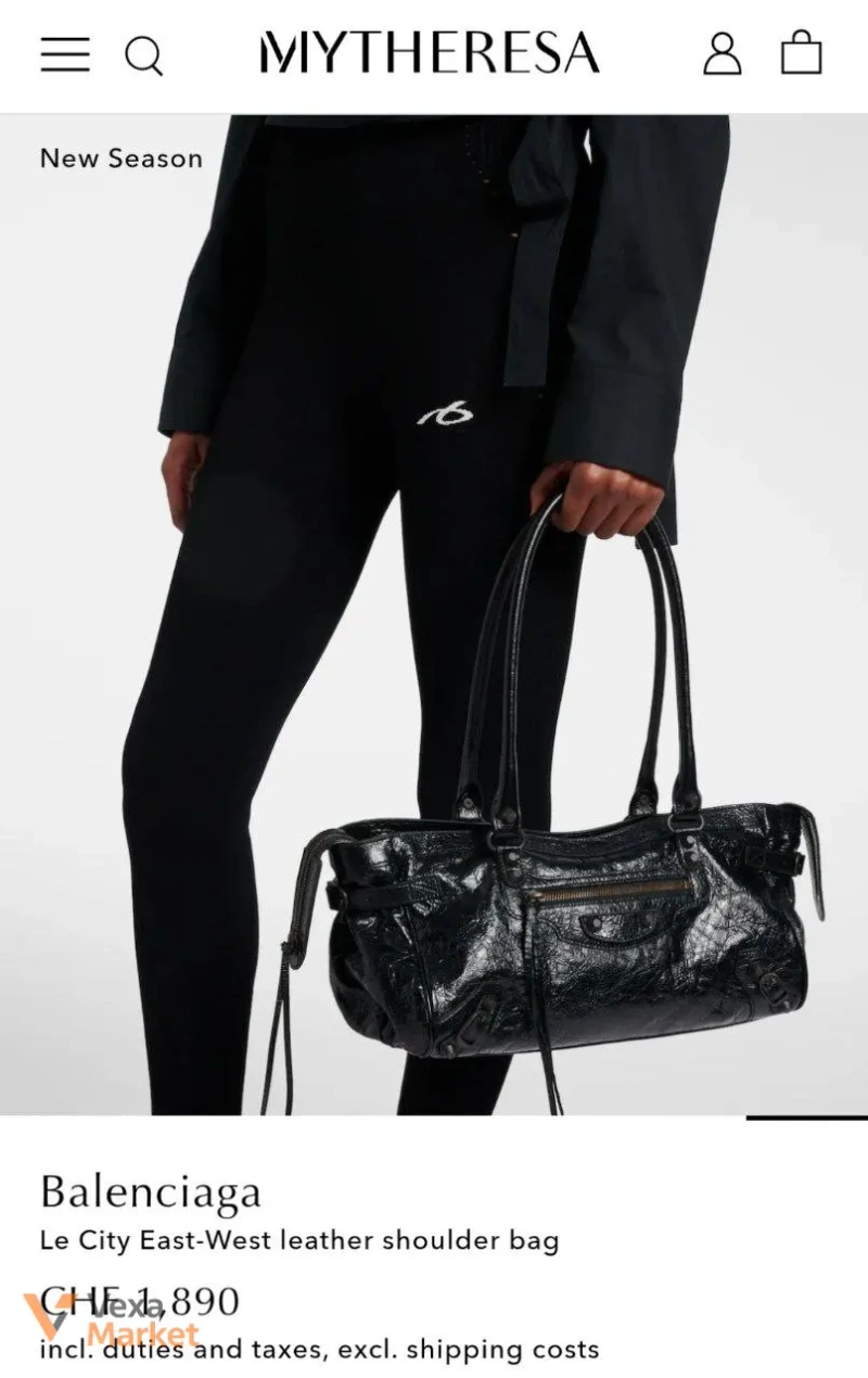 Сумка Balenciaga из натуральной кожи — фото 4