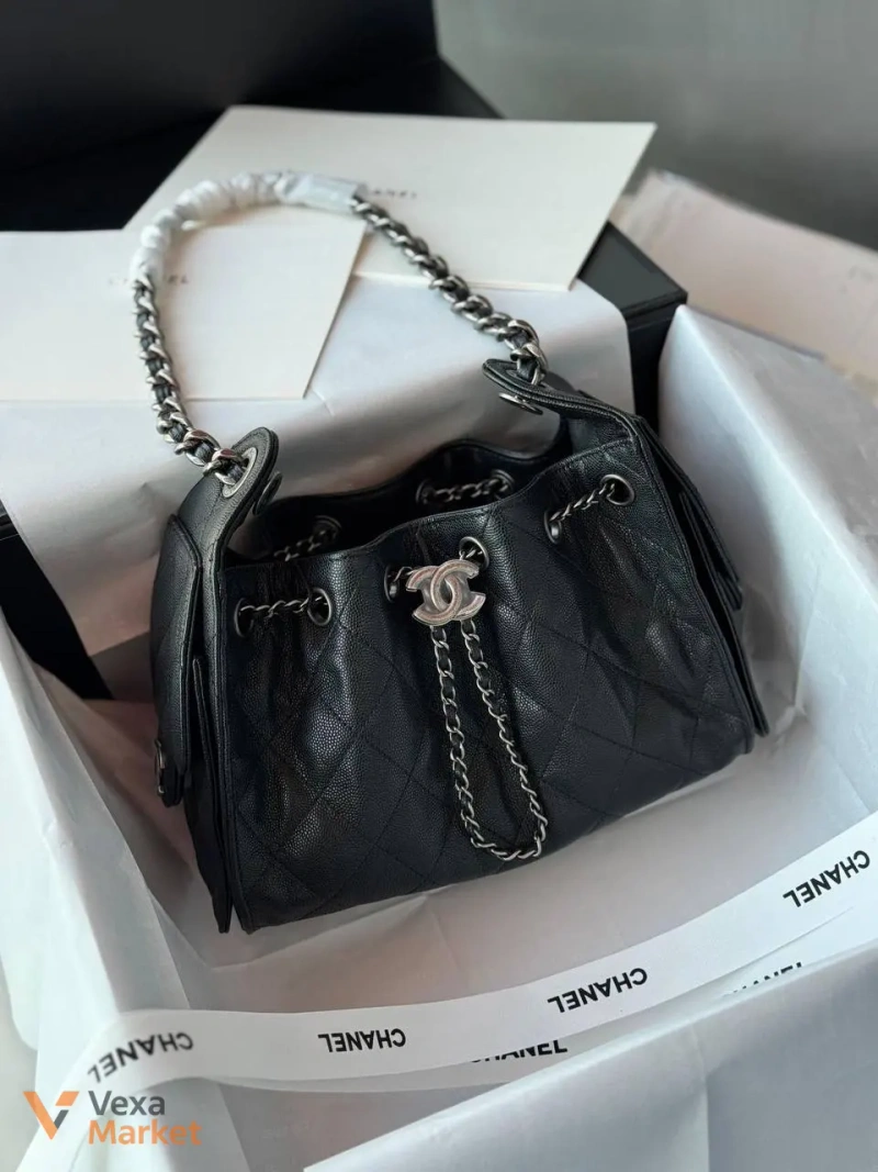 Сумка Chanel 26 см срібло — фото 4