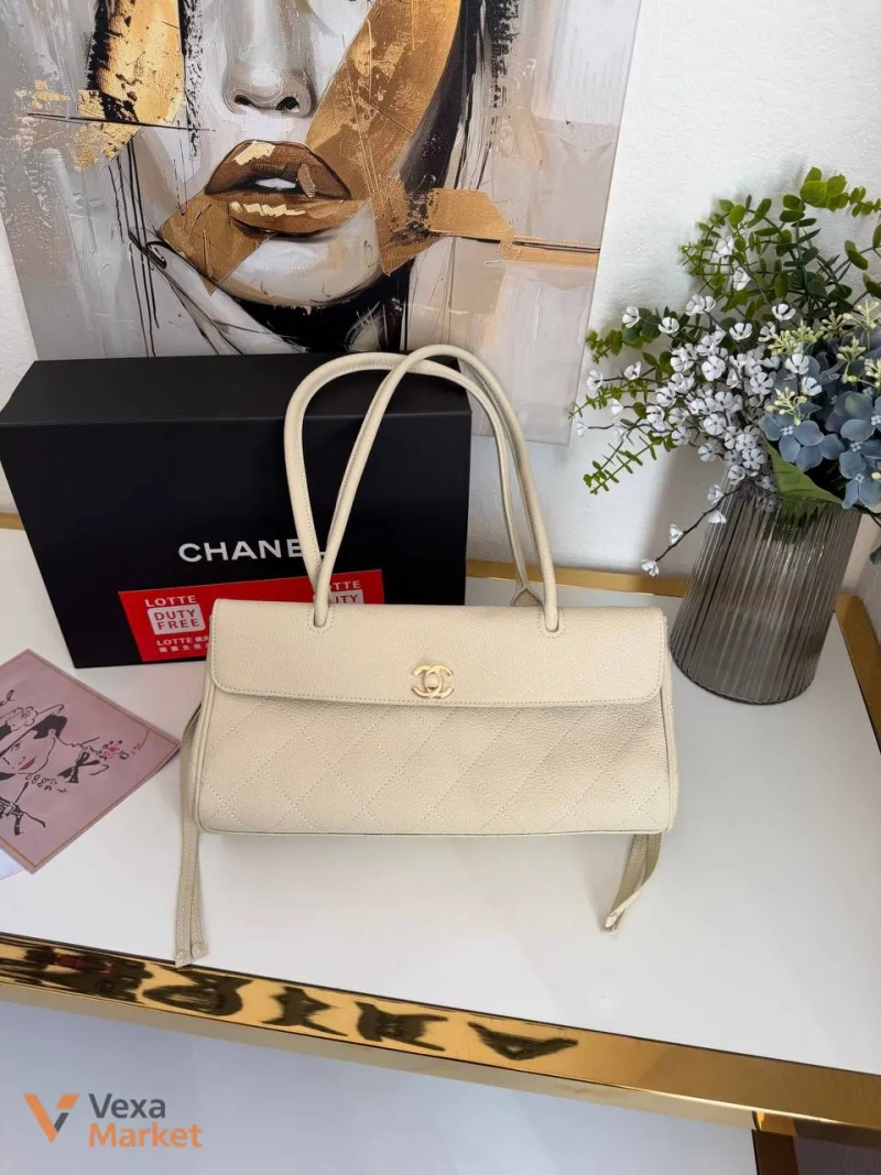 Сумка Chanel шкіряна рожева 30-15 см — фото 3