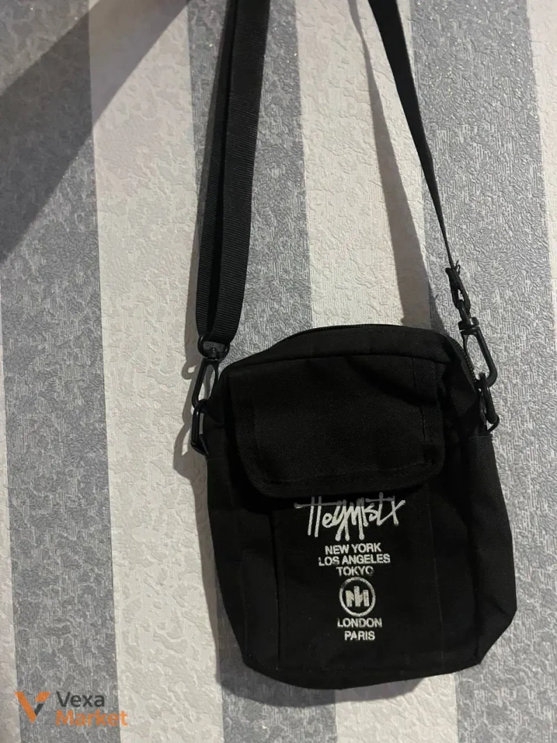 Сумка через плече Stussy чорна — фото 2