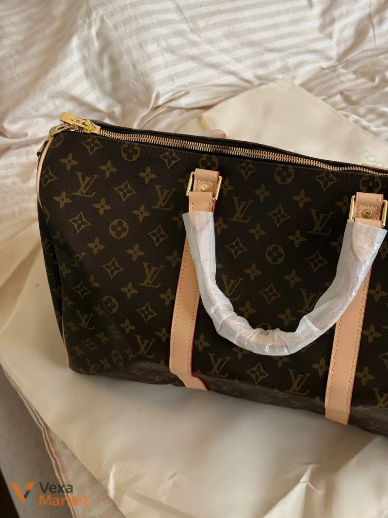 Сумка дорожня Louis Vuitton коричнева — фото 8