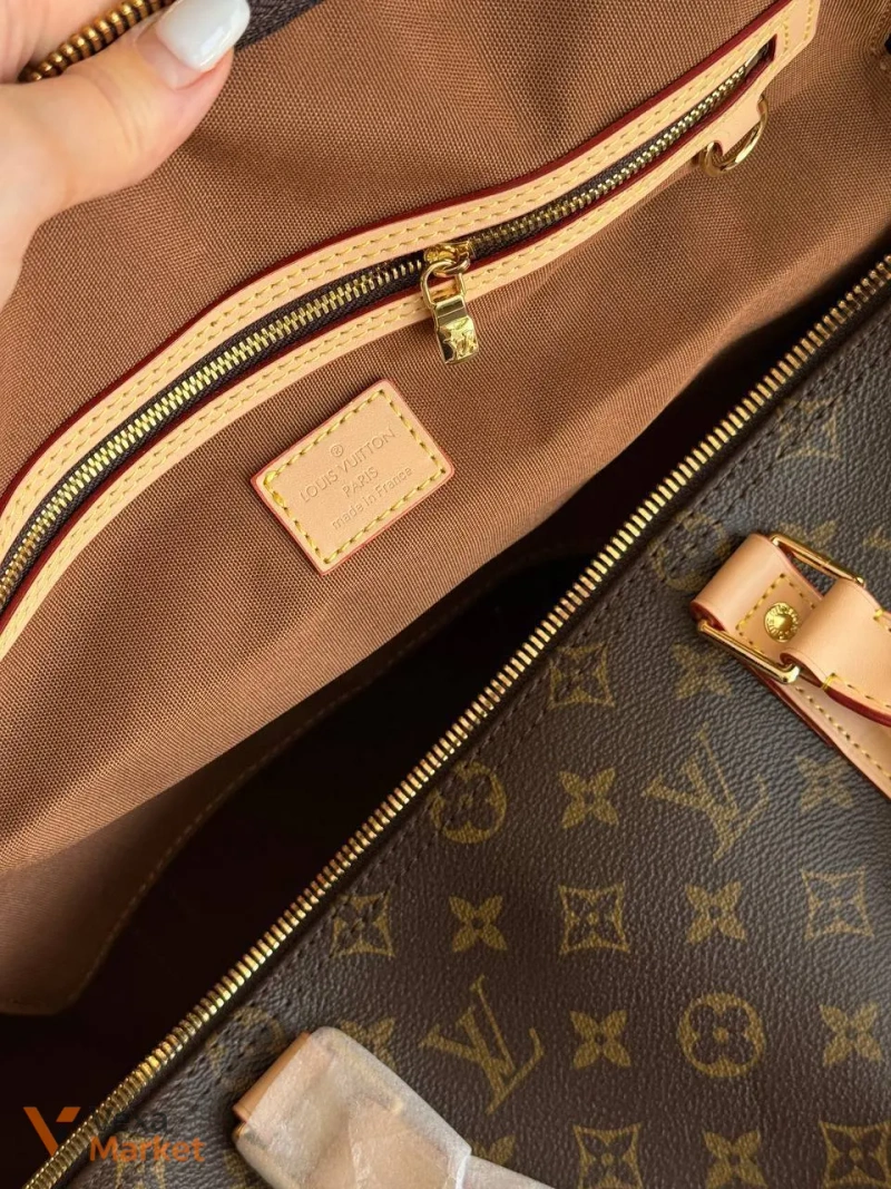 Сумка дорожня Louis Vuitton коричнева — фото 9