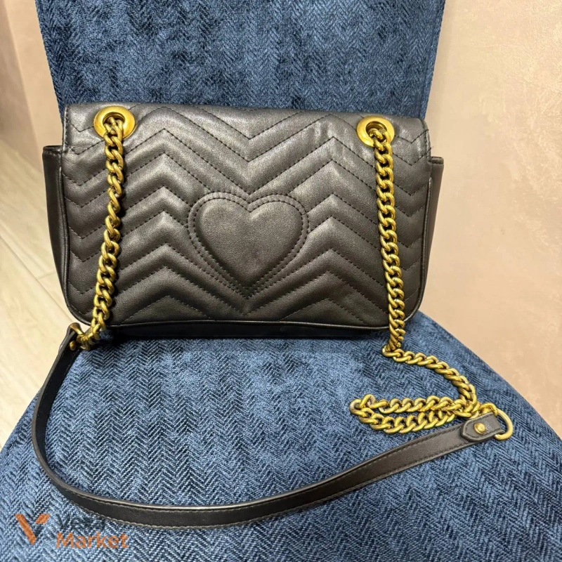 Сумка Gucci жіноча чорна — фото 4