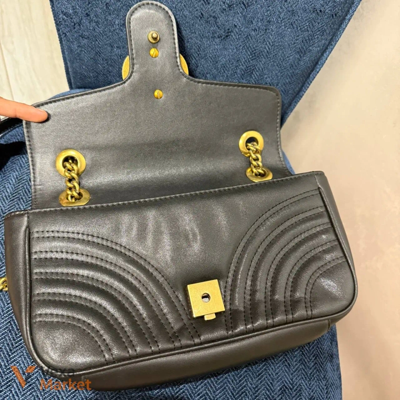Сумка Gucci жіноча чорна — фото 5