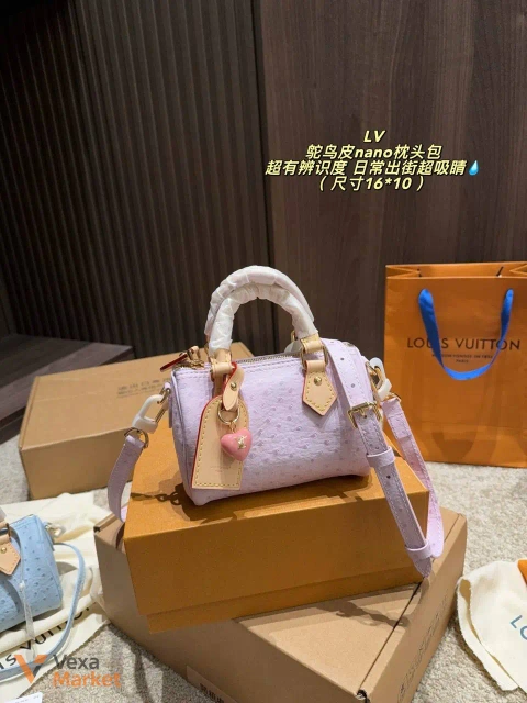 Сумка Louis Vuitton Speedy nano натуральна шкіра