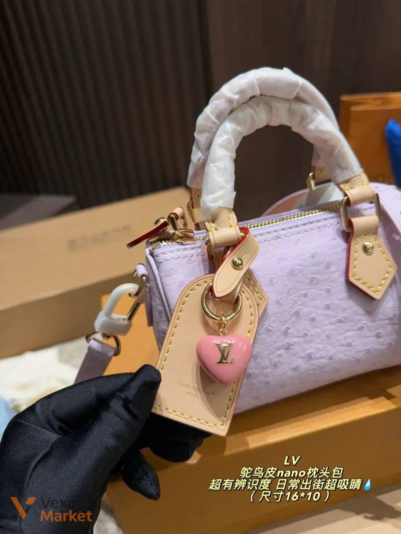 Сумка Louis Vuitton Speedy nano натуральна шкіра — фото 2