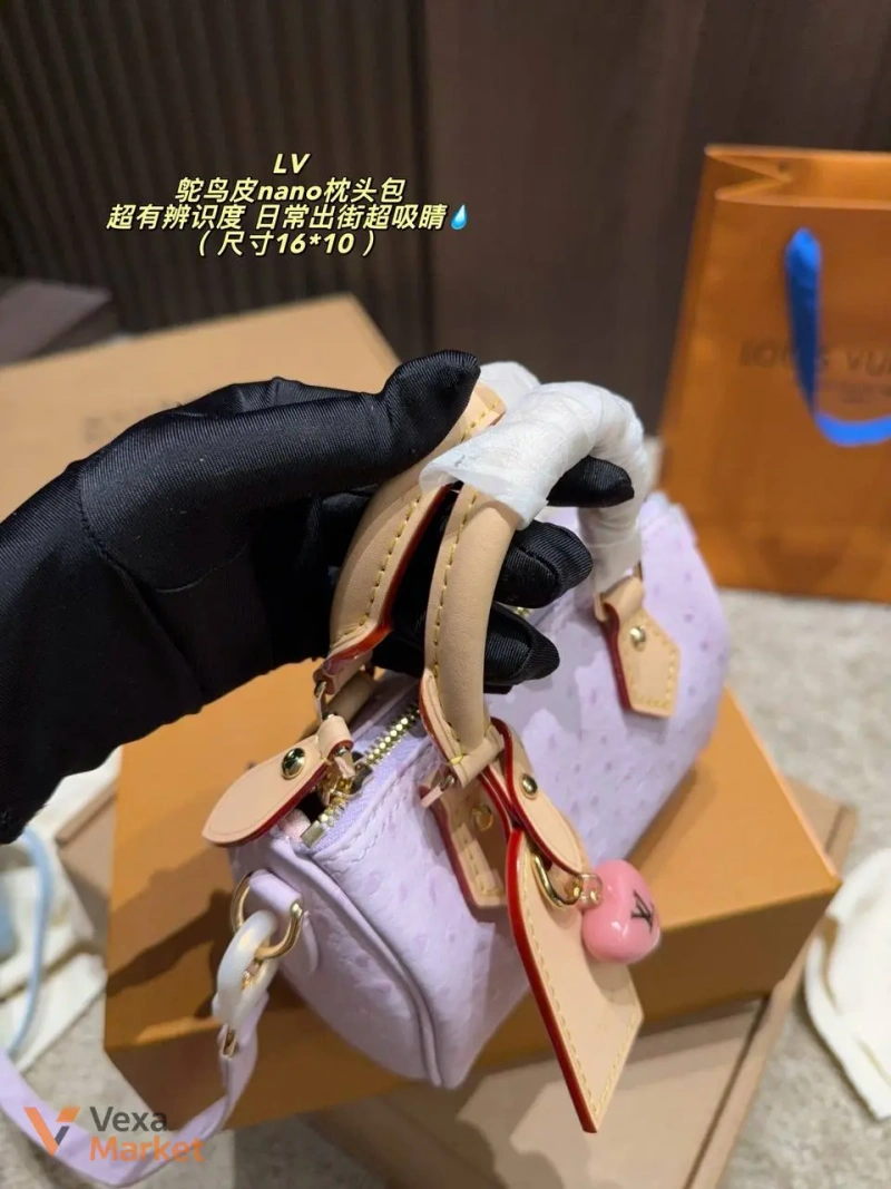 Сумка Louis Vuitton Speedy nano натуральна шкіра — фото 3