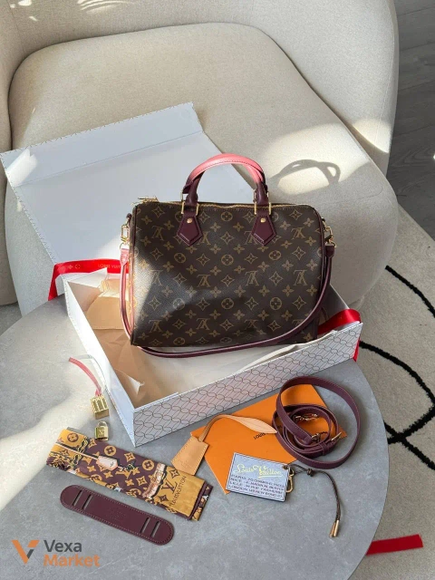 Сумка Louis Vuitton Speedy Soft 30 шкіра/канва