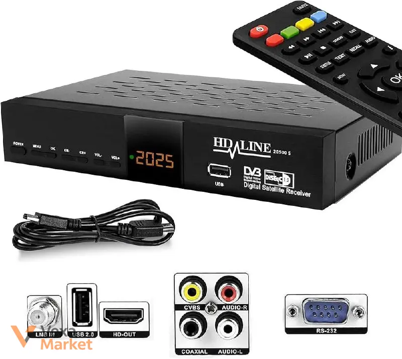 Супутниковий ресивер HD-LINE ECHOSAT 20500 S Full HD 1080p DVB-S2 USB — фото 3